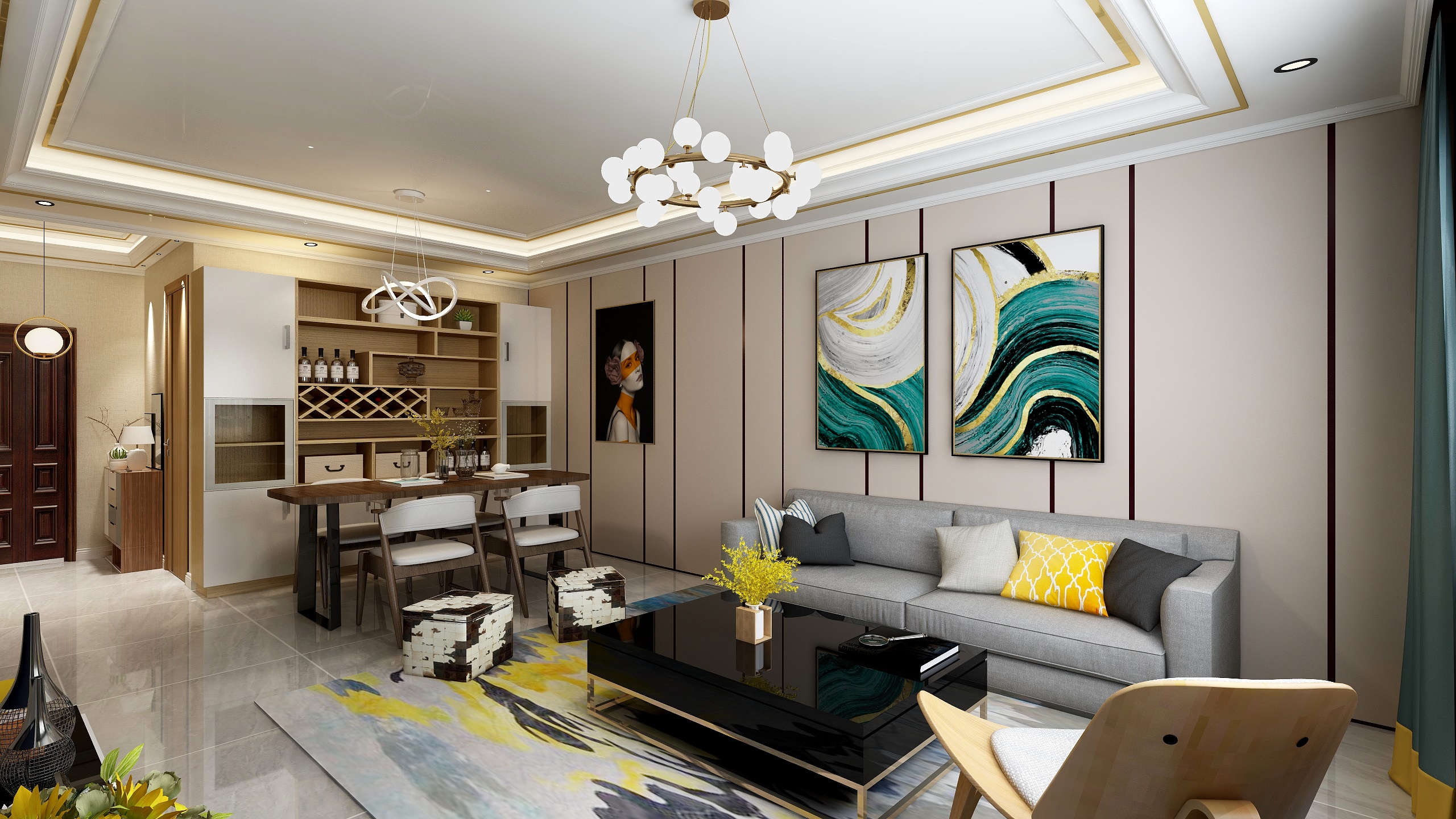 莫慧均-79方现代两居装修效果图