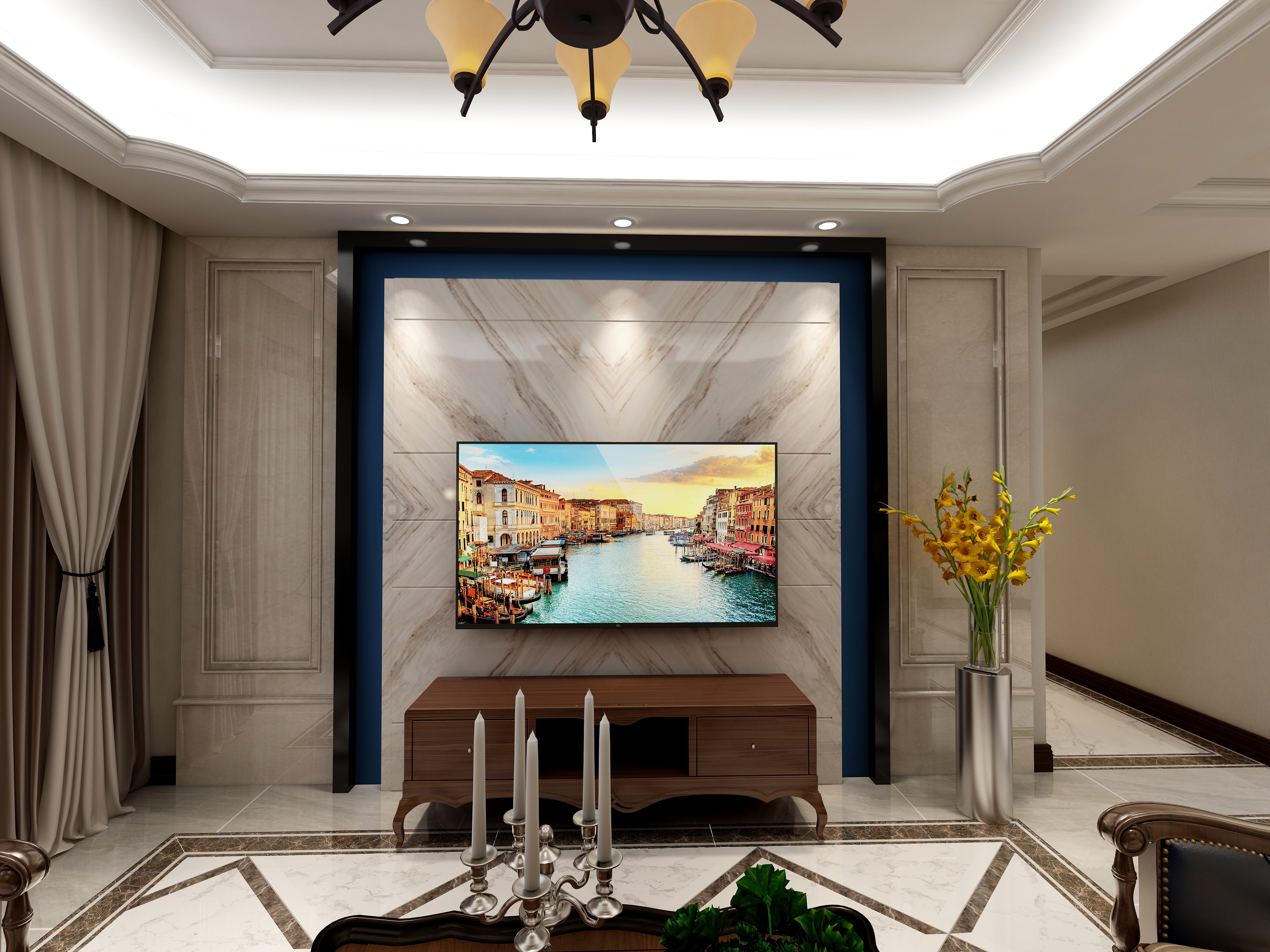 a兴-锦荷苑美式-装修设计方案