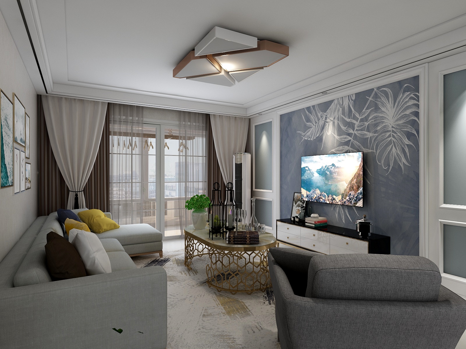 信巢整装-翡翠佳缘9-4-602电视墙方案2-装修设计方案