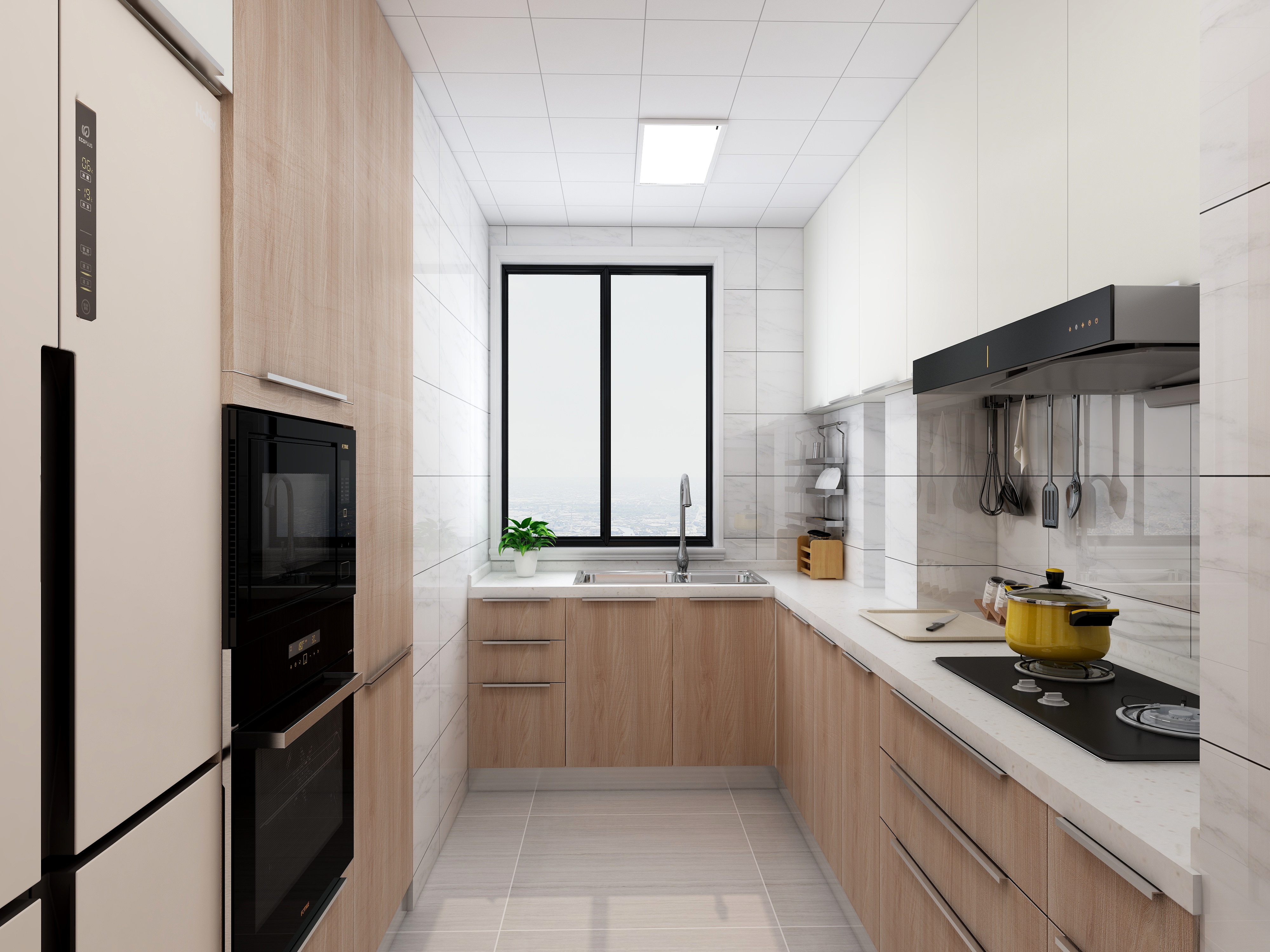 刘春伟-126方现代三居装修效果图