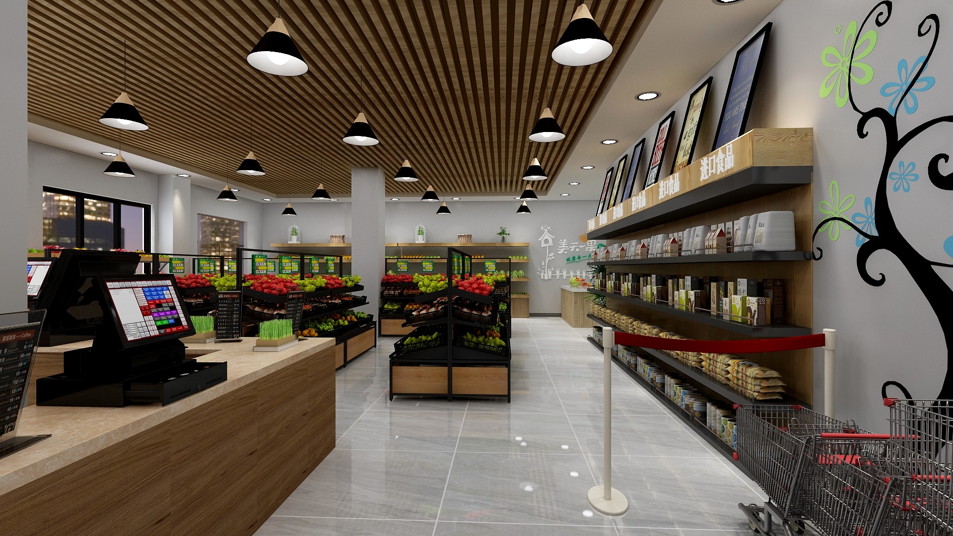 Jason丨杰森-明珠城水果店-装修设计方案