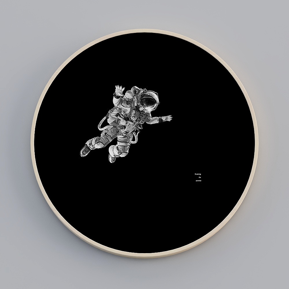 饰画联盟-北欧素色-单幅圆形-装饰画-SB0163D模型
