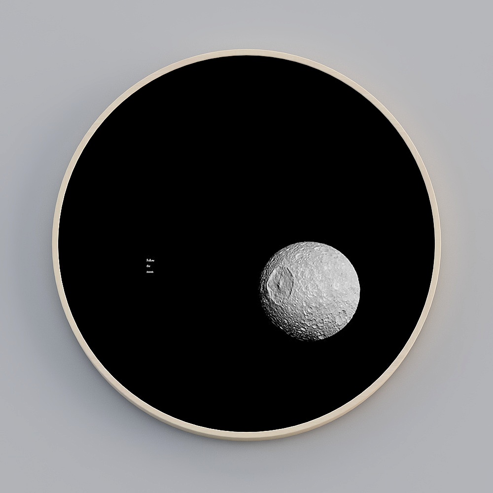 饰画联盟-北欧素色-单幅圆形-装饰画-SB0163D模型