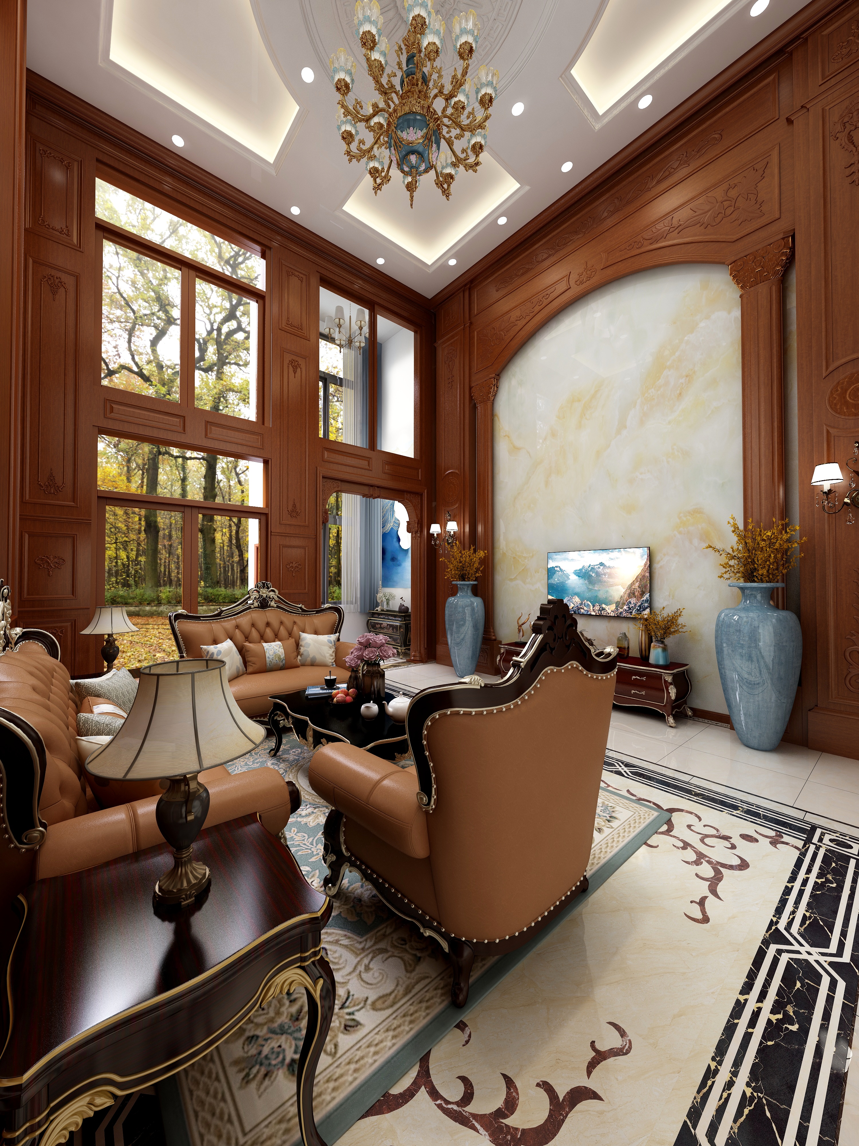 驻马店01-卢浮V3-汤先生别墅-19-4-17号-装修设计方案