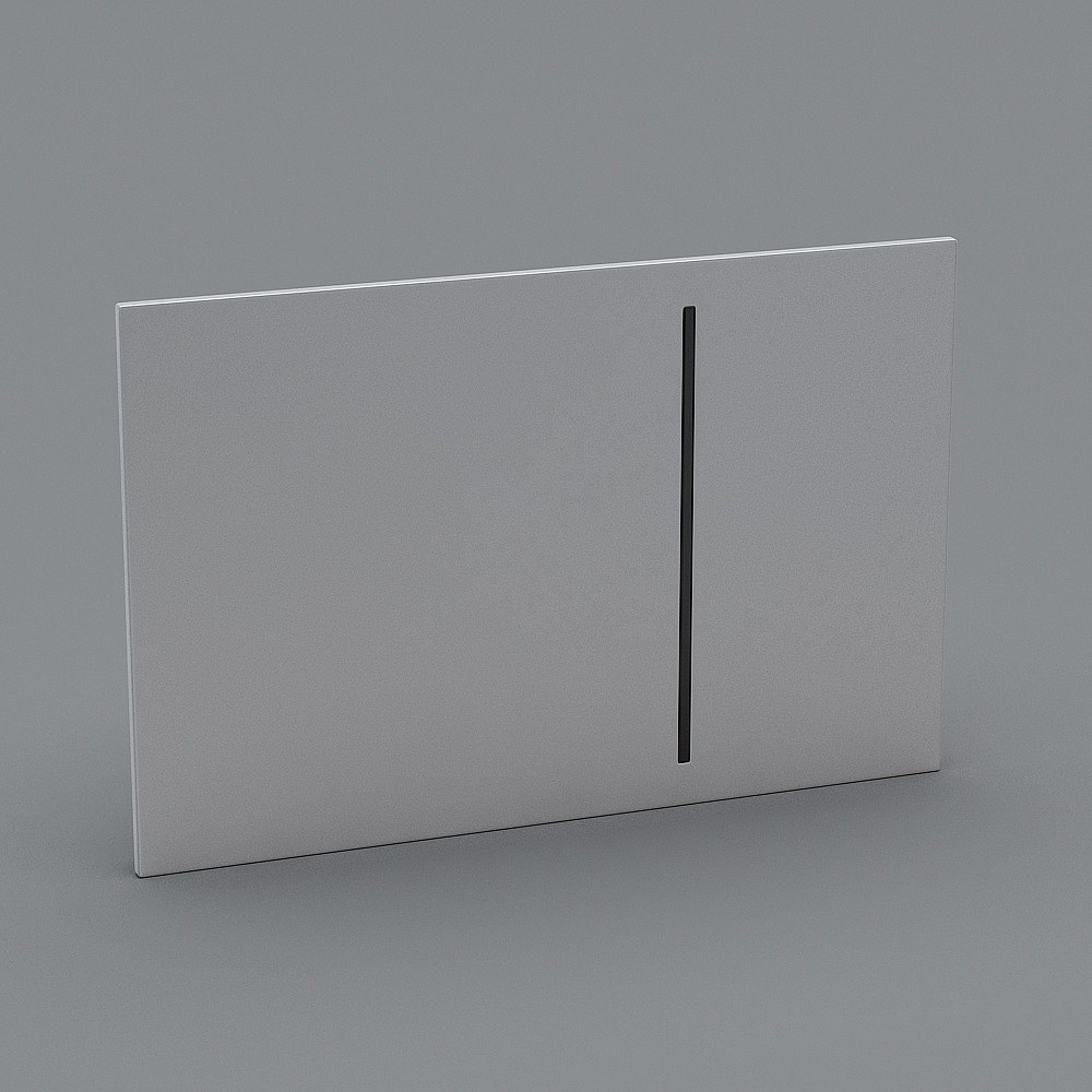 geberit吉博力-115.620.SI.1-Sigma70 双冲水面板（白色玻璃）3D模型