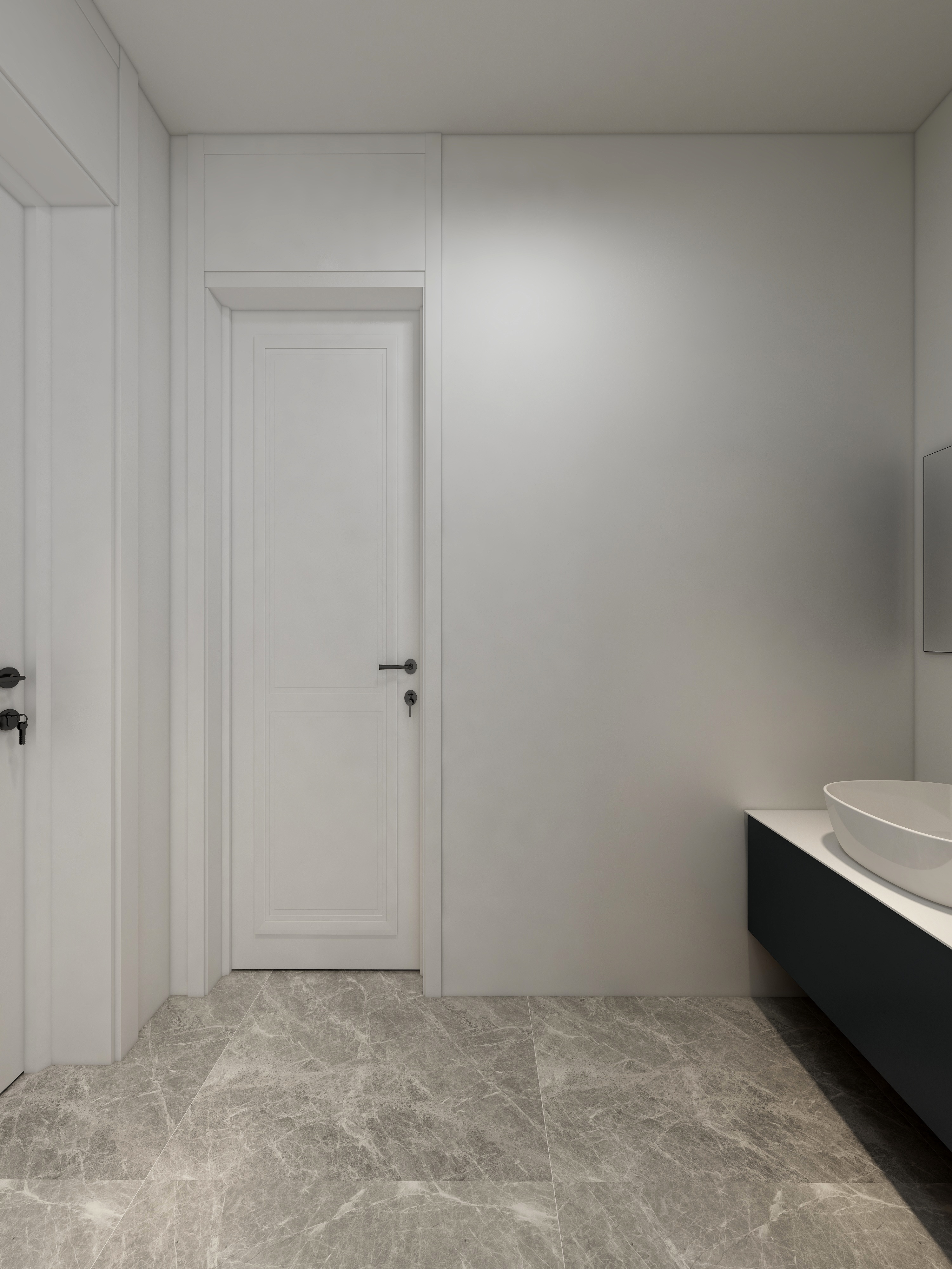 酷家乐优秀设计频道-148㎡现代极简别墅四居一层卫生间干区装修效果图第1张