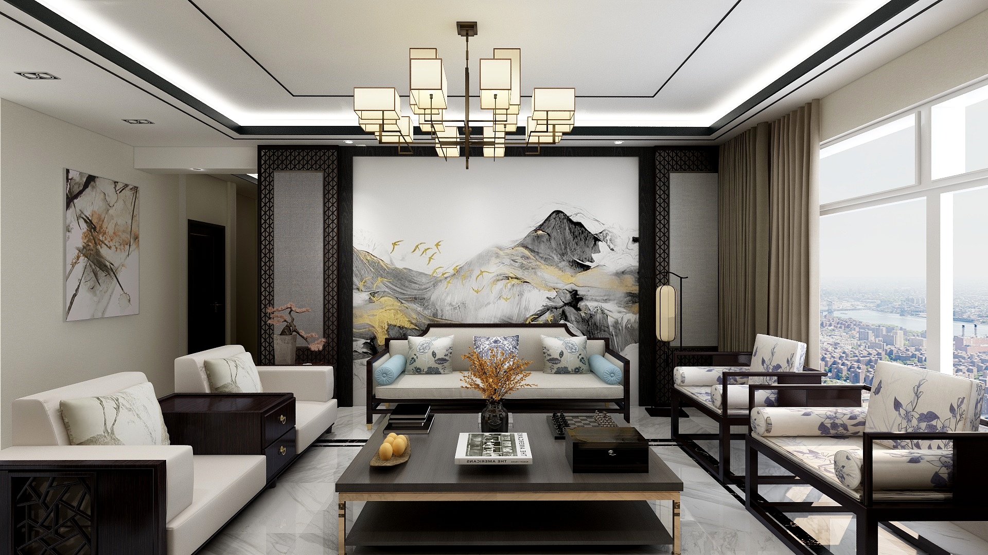 A一叶凡尘-简中客餐厅装修效果图