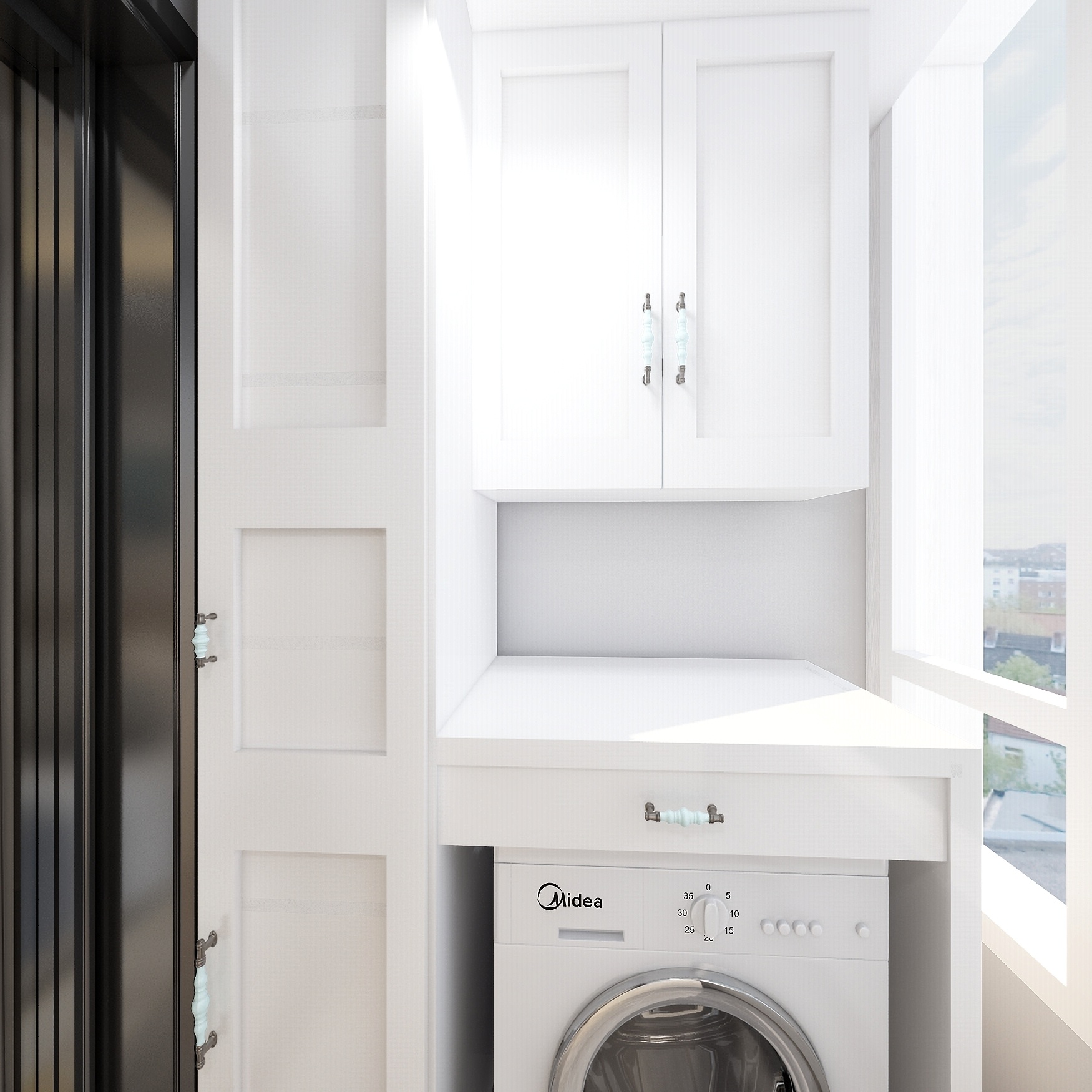 李青越-《三室现代简约-鼎一》一层阳台装修效果图第3张