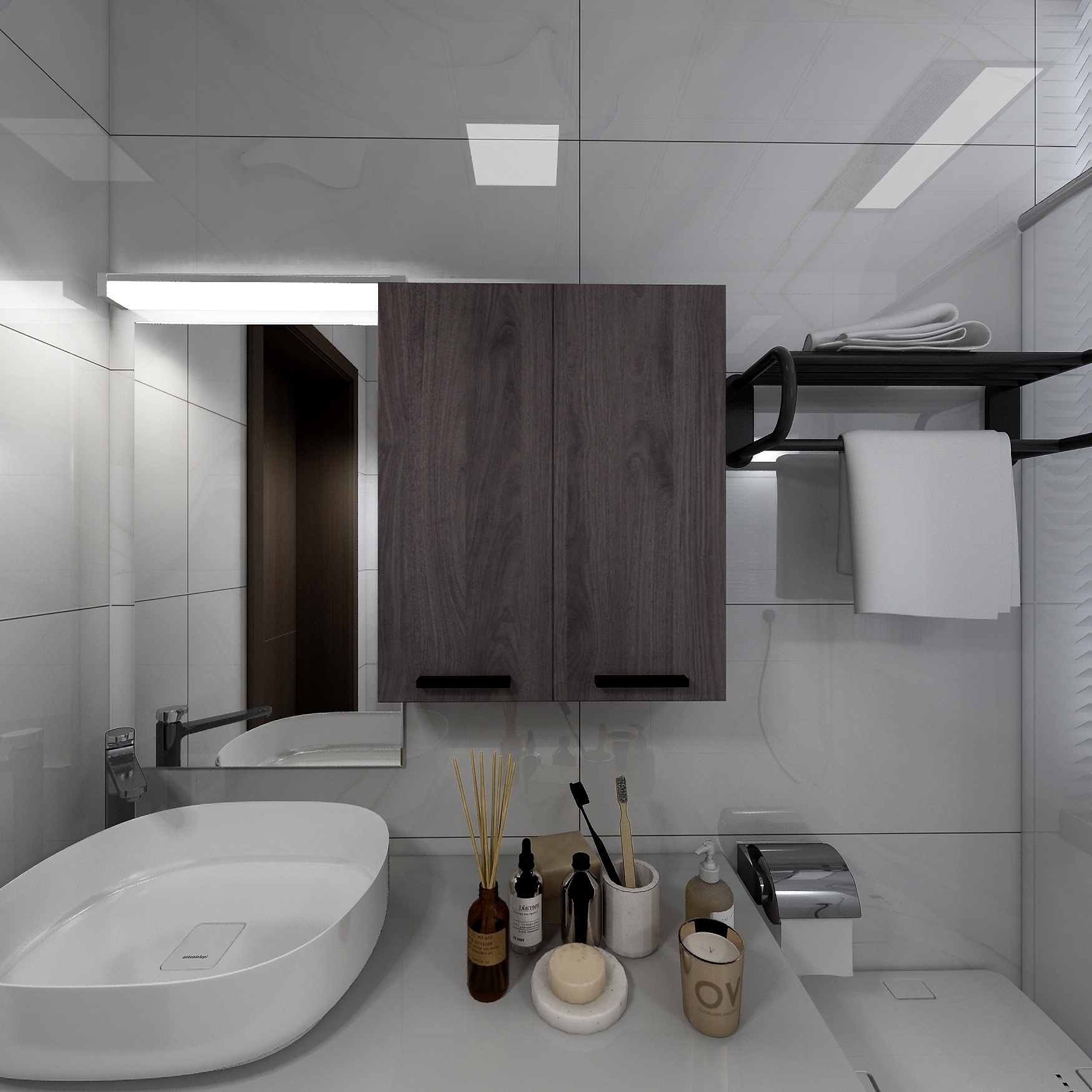 李青越-《三室现代简约-鼎一》一层主卫装修效果图第3张