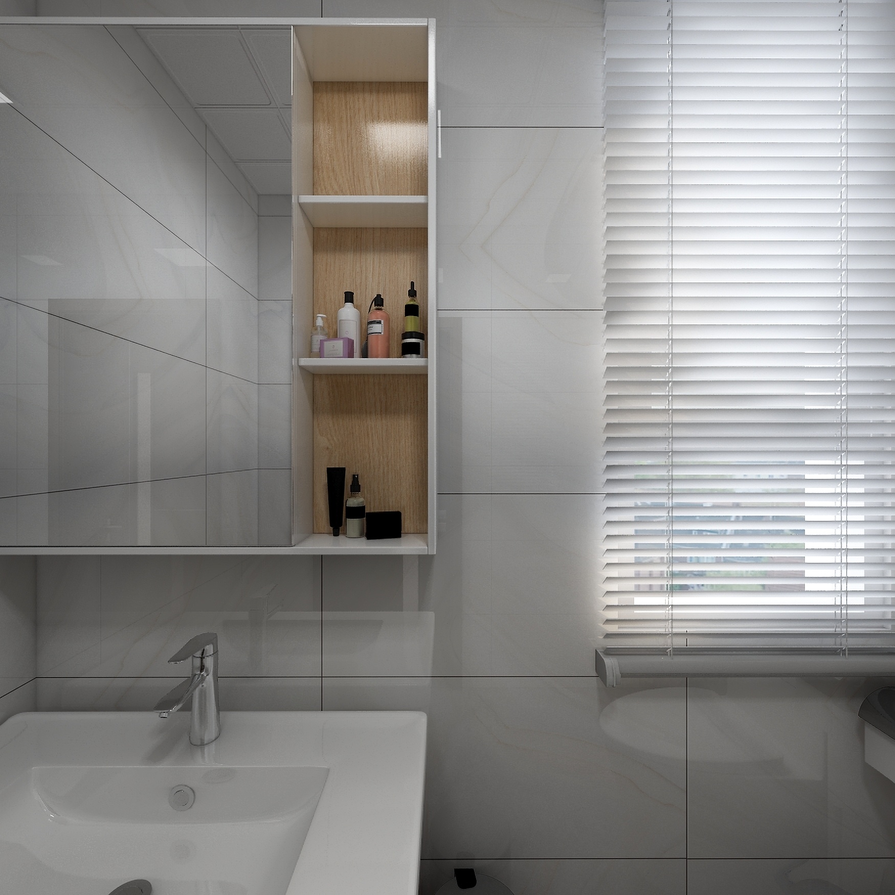 李青越-《三室现代简约-鼎一》一层客卫装修效果图第3张