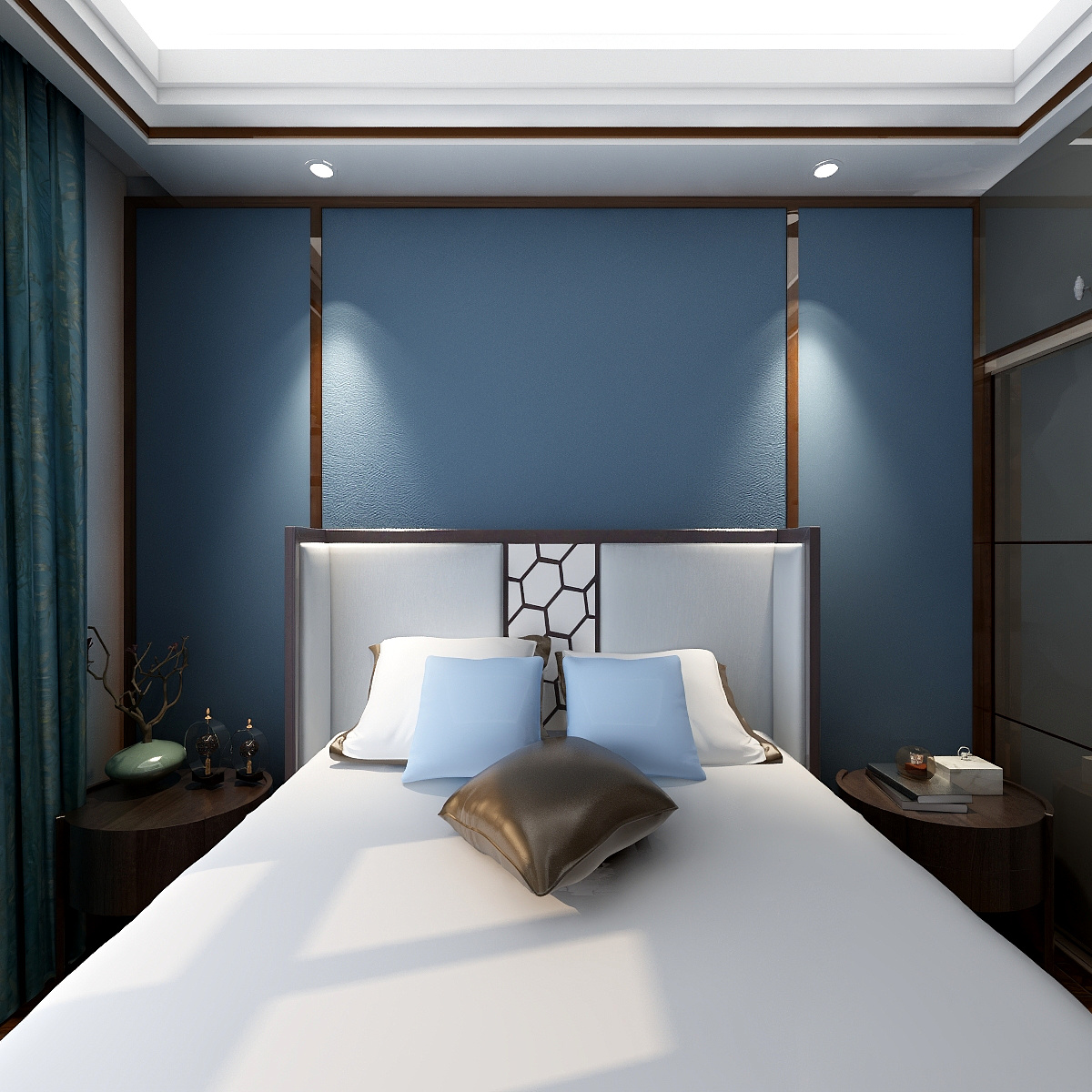 设计道也梁普荣-《新中式西门》一层次卧装修效果图第3张