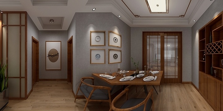 郑少涵-龙盛春城1-1-202茶色中式-装修设计方案