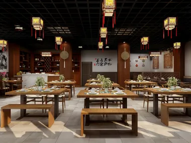 吴年-餐馆装修效果图