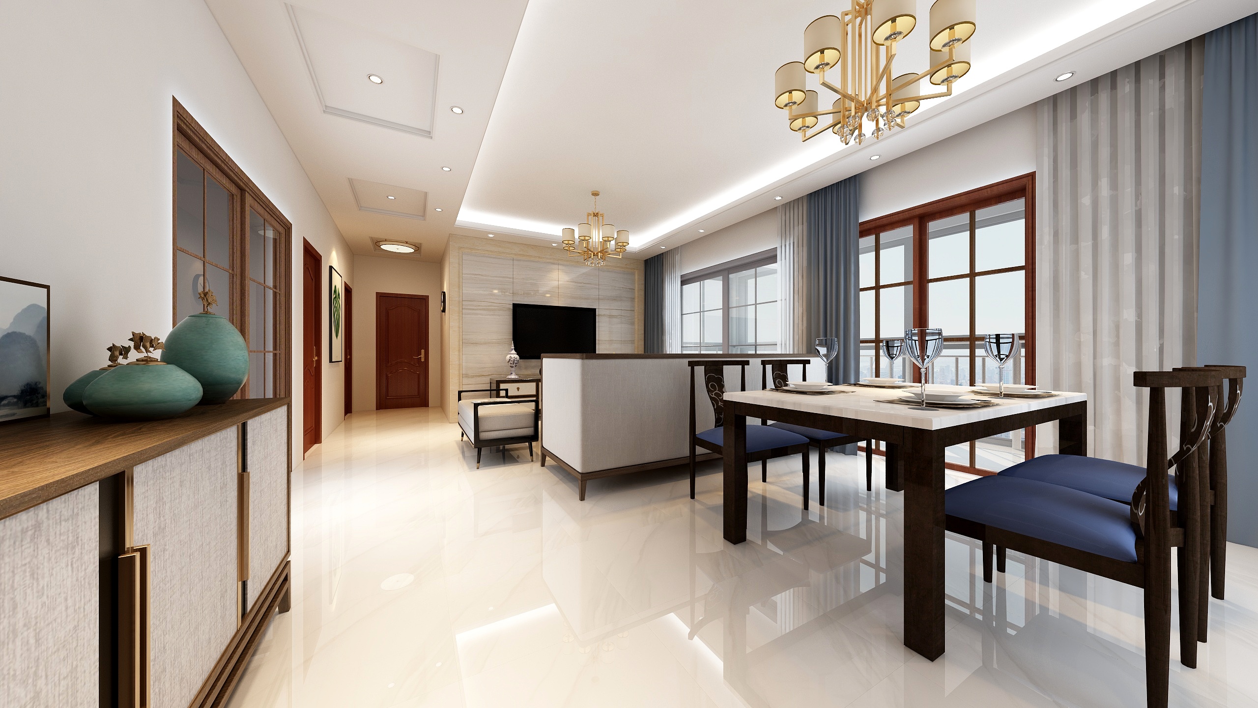 炫彩小陈-小陈主设计——成都高新区贾家套四124平-装修设计方案