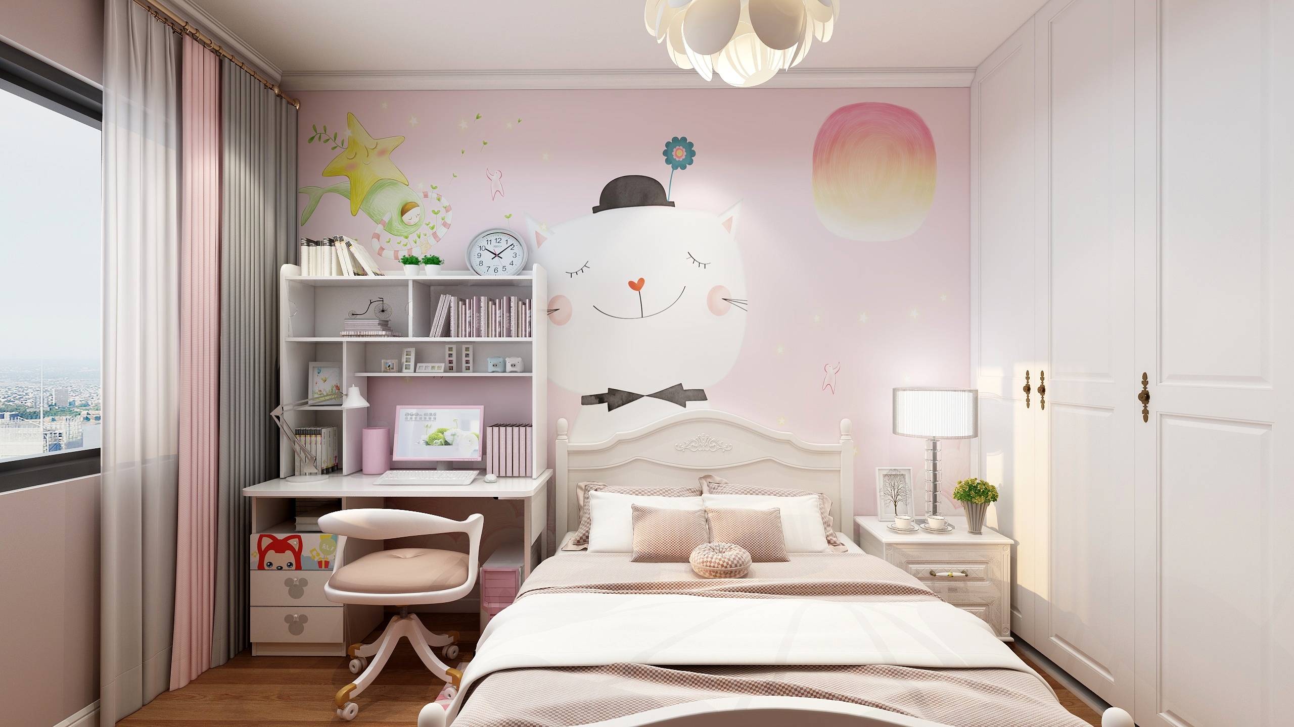 DMS设计-138方欧式三居一层儿童房装修效果图第1张