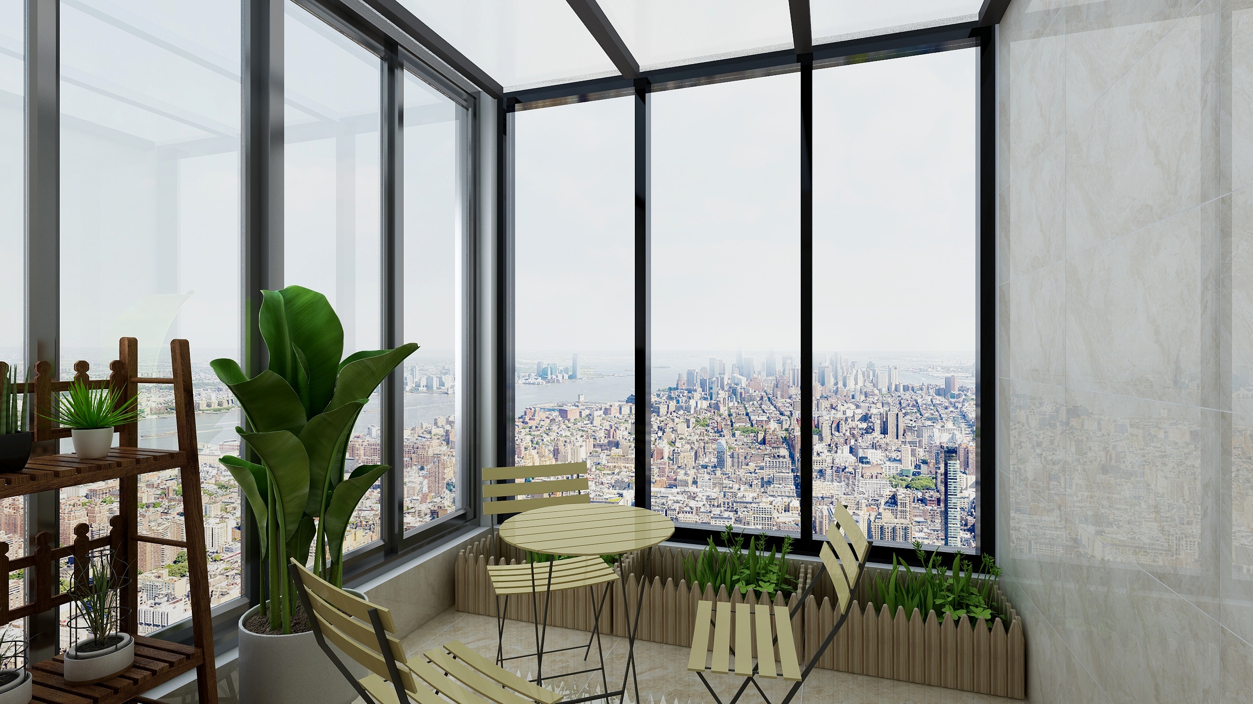 DMS设计-138方欧式三居一层露台装修效果图第1张