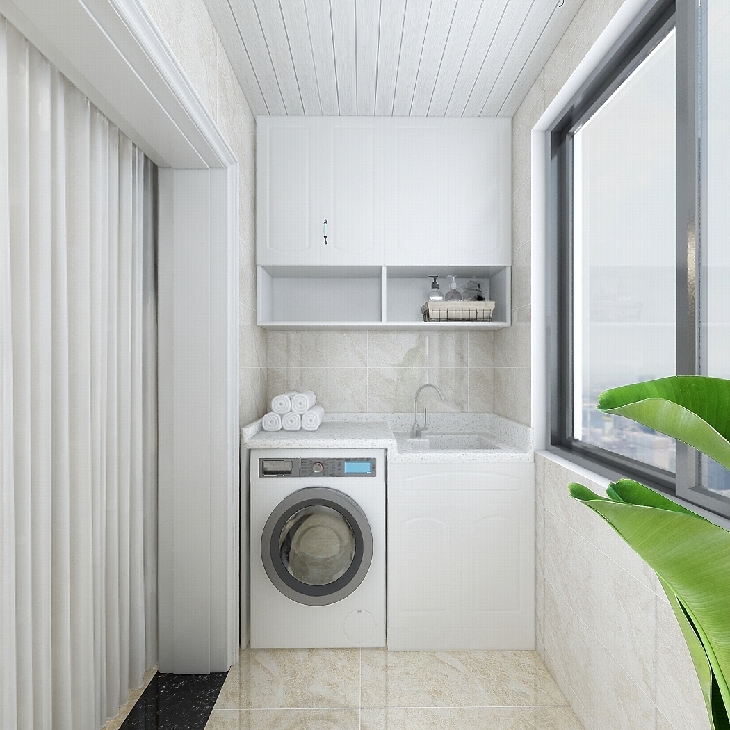 DMS设计-138方欧式三居一层阳台装修效果图第3张