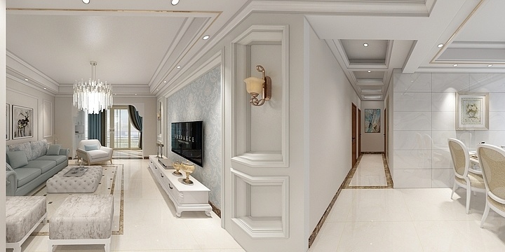 A怀化创鑫装饰设计-简欧-山水龙城D27栋2单元405室-装修设计方案