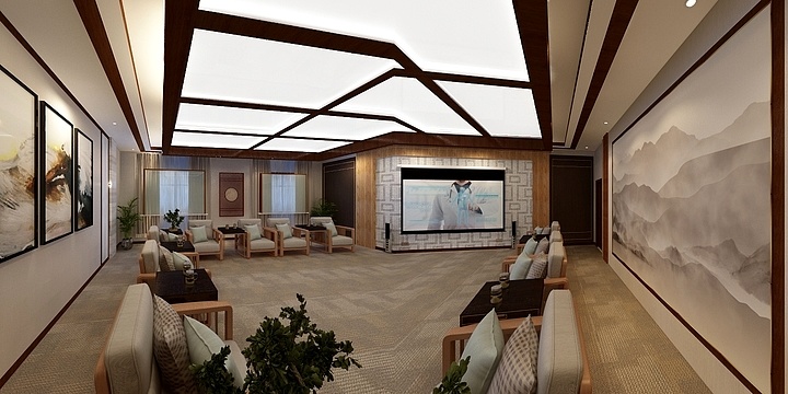 做设计的小马甲-福利院会议室-装修设计方案