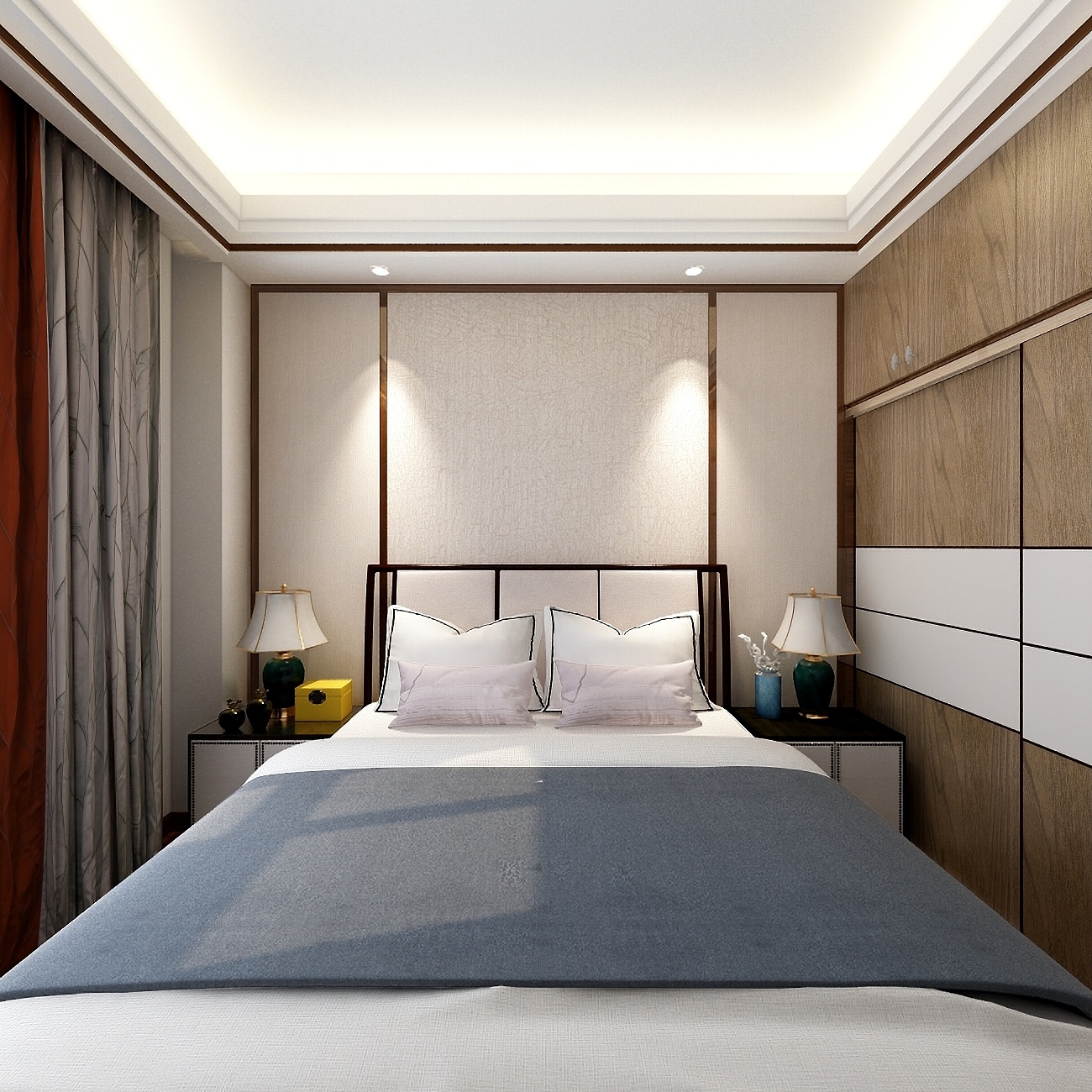 设计道也梁普荣-《新中式西门》一层老人房装修效果图第3张