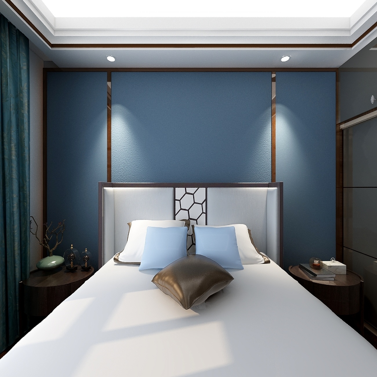 设计道也梁普荣-《新中式西门》一层次卧装修效果图第2张