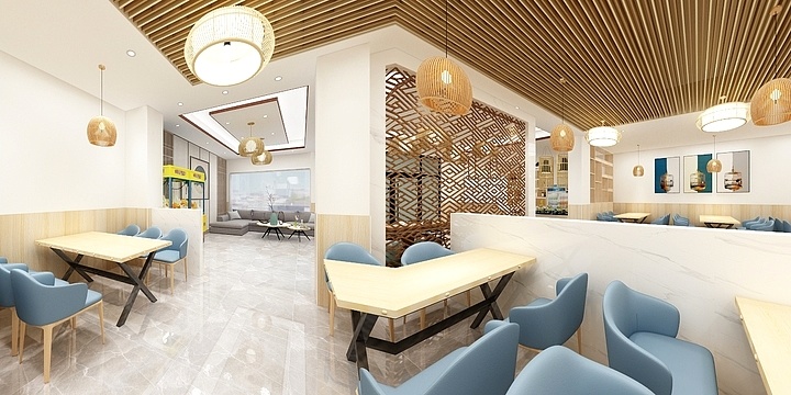 东方发白-九鱼棠长葛店一层-装修设计方案