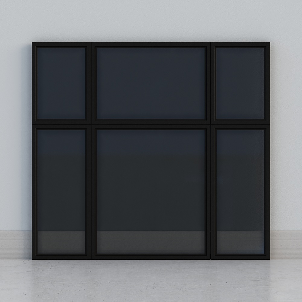 现代主卧窗3D模型