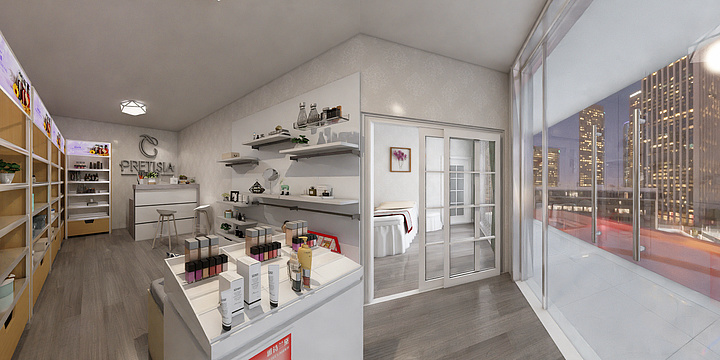 陈保灵-美容店-装修设计方案