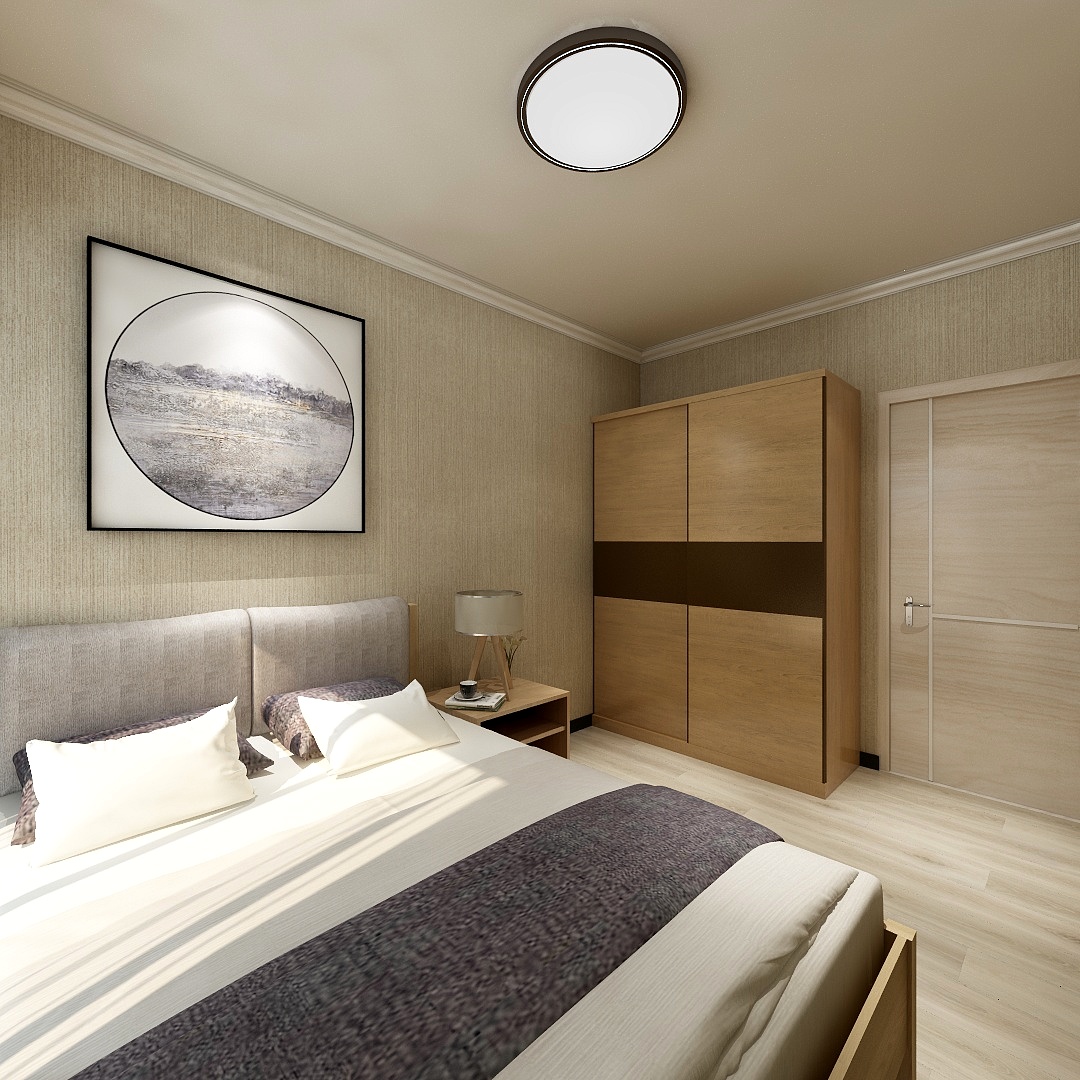 雷来广-《港湾》--舒适现代大三居一层次卧装修效果图第2张