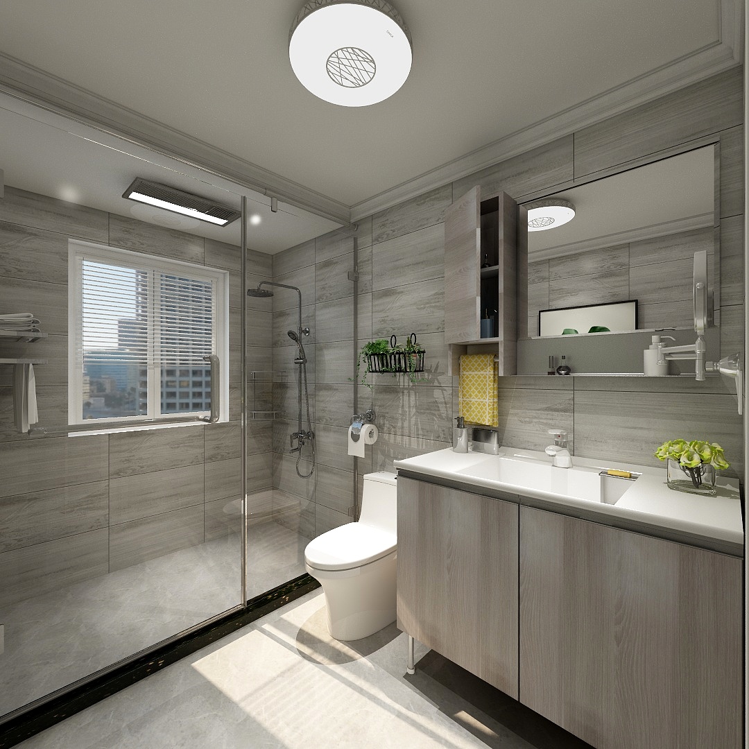 雷来广-《港湾》--舒适现代大三居一层主卧卫生间装修效果图第2张
