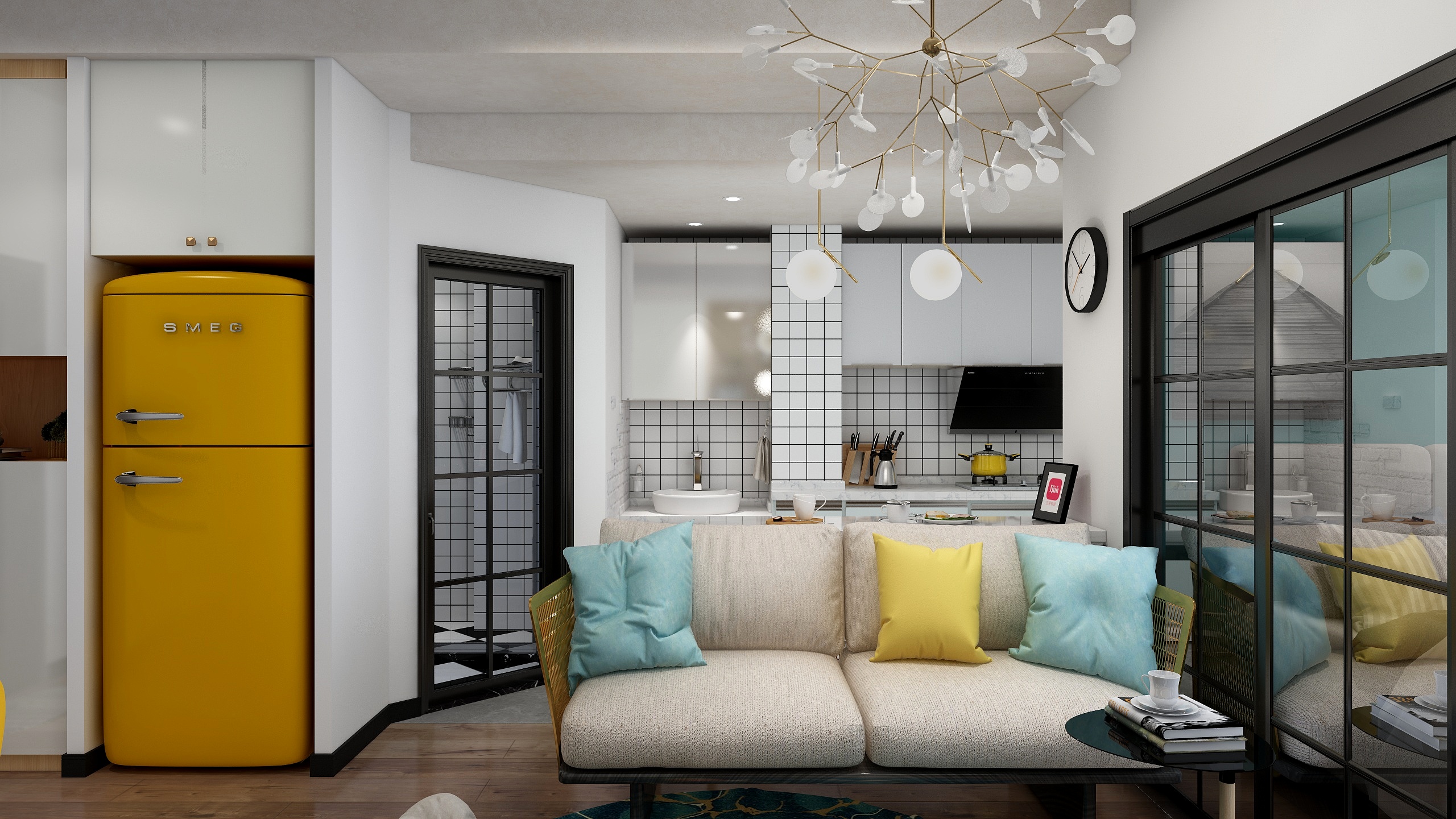 周士博-51方北欧一居装修效果图