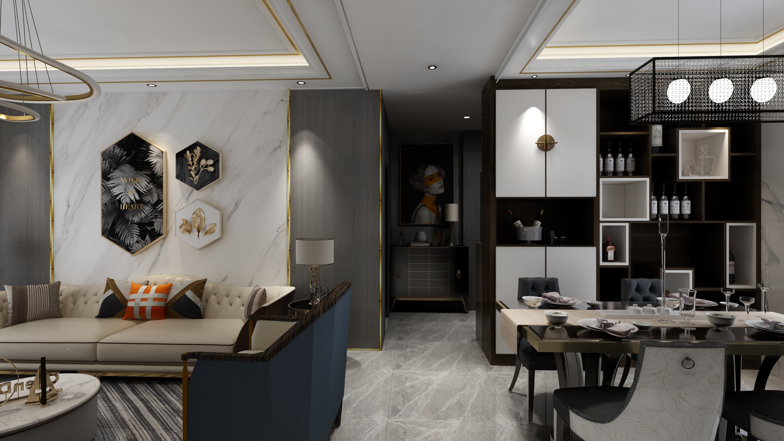 设计师张庭云-保利香槟花园118.50㎡118.5户型3室2厅2卫1厨-装修设计方案