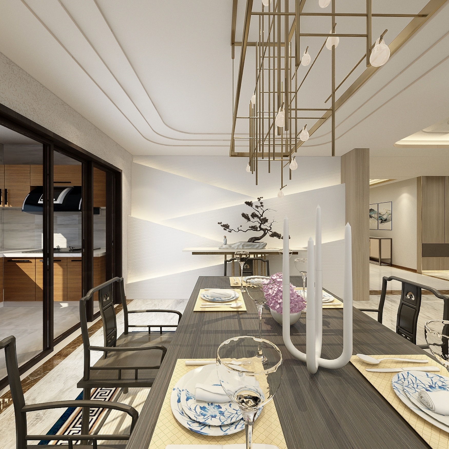 兰舍总部设计中心佘晓东-新中式别墅装修效果图