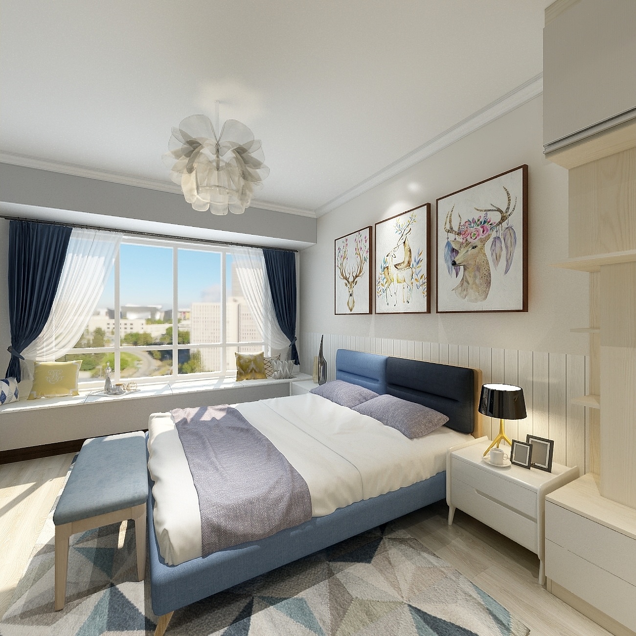 雷来广-《港湾》--舒适现代大三居一层主卧装修效果图第3张