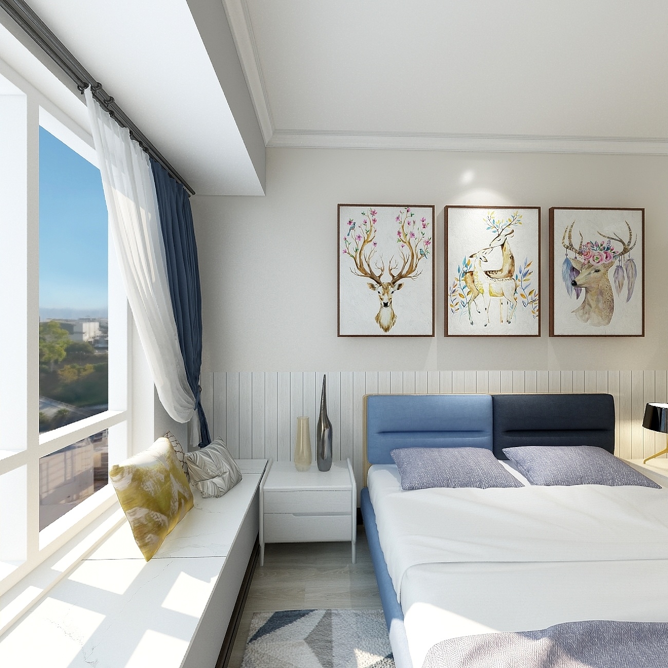 雷来广-《港湾》--舒适现代大三居一层主卧装修效果图第4张