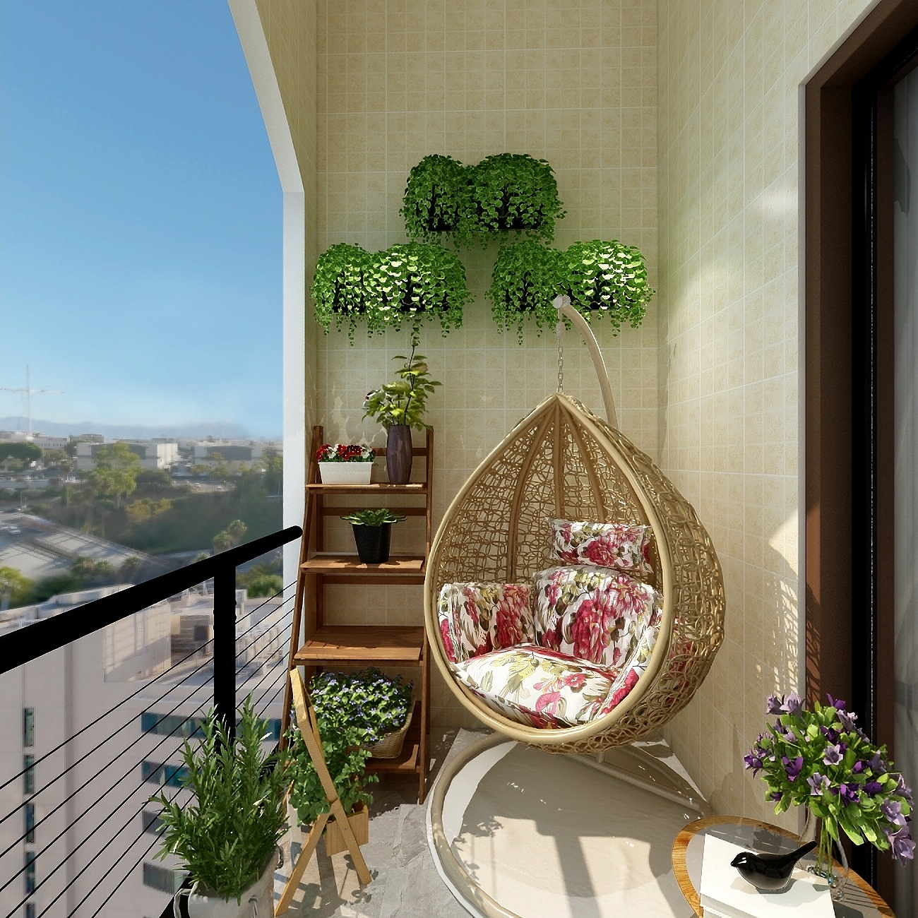 雷来广-《港湾》--舒适现代大三居一层阳台装修效果图第3张