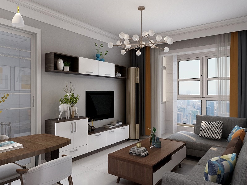 武当山欧邦-山水四季B区17#3-108现代-装修设计方案