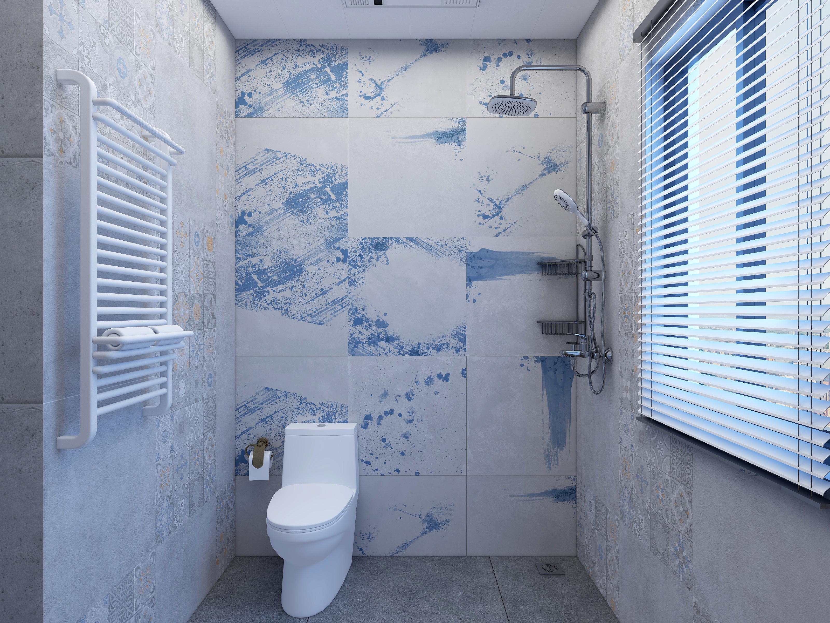 梅鹏-113方现代三居一层主卫装修效果图第4张