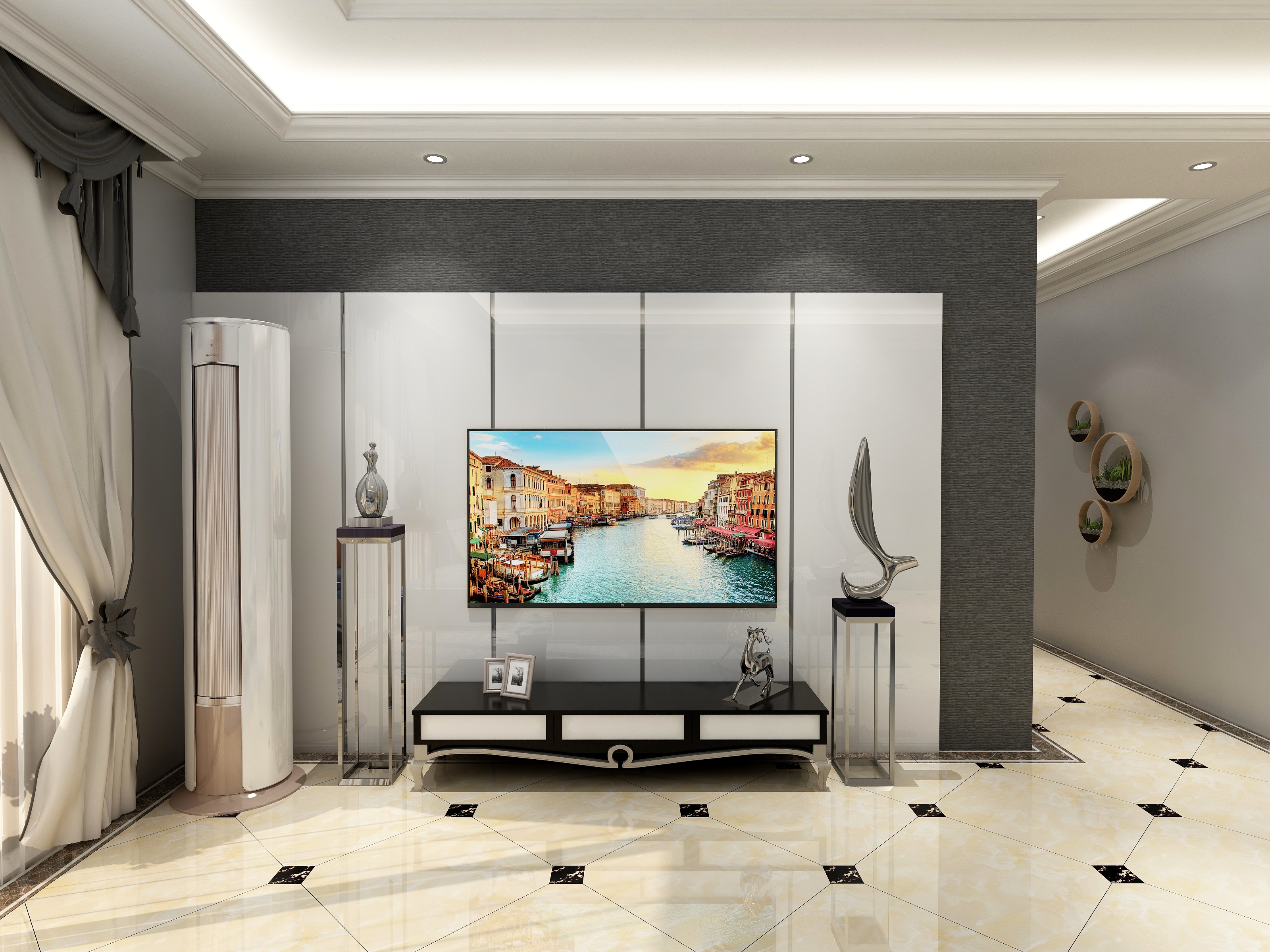 雷来广-《港湾》--舒适现代大三居一层客厅装修效果图第5张