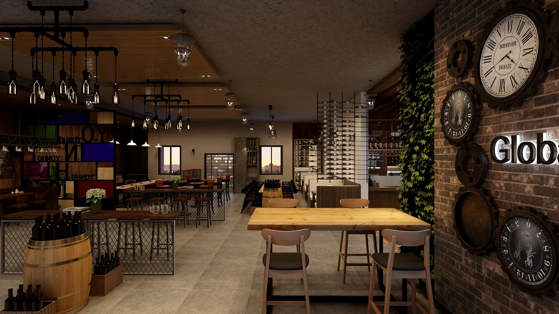 云起设计丨云起-《宿醉》啤酒屋设计丨350m²装修效果图