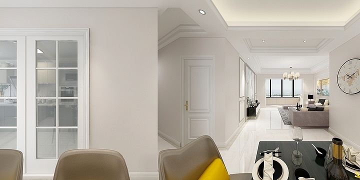 失眠的考拉-名流花园简欧3D全景-装修设计方案