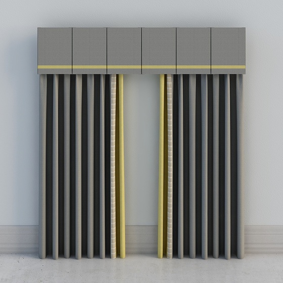 Minimalist Curtains,Black,2-3m,2-3m