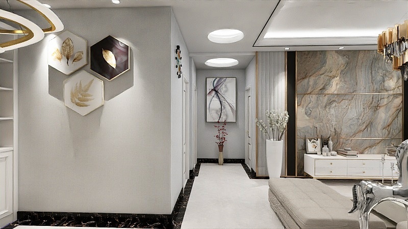 雷金至-天际・海悦99.73㎡D户型3室3厅2卫1厨-装修设计方案