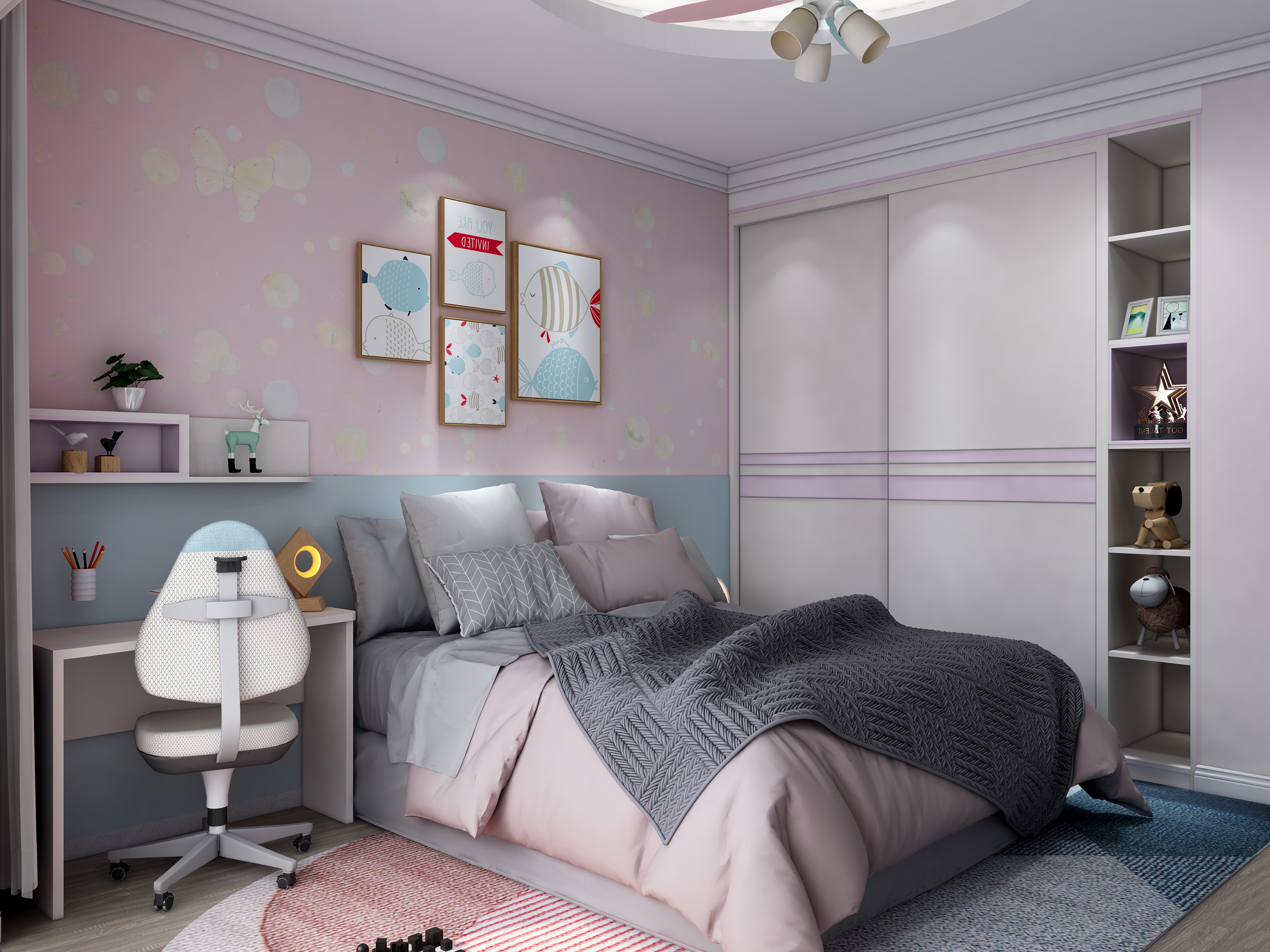 壹帆德品-146㎡现代四居一层儿童房装修效果图第3张