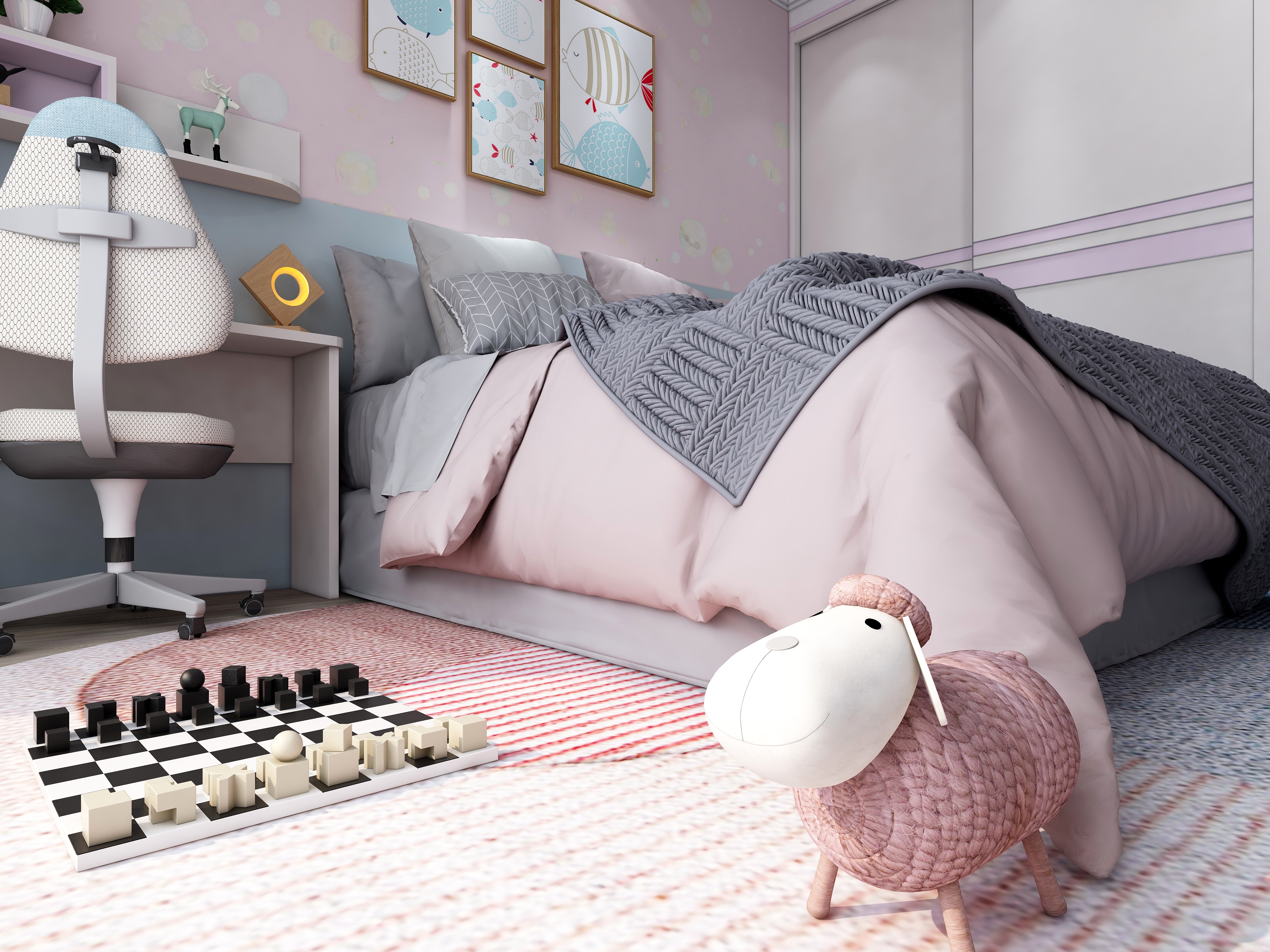 壹帆德品-146㎡现代四居一层儿童房装修效果图第4张