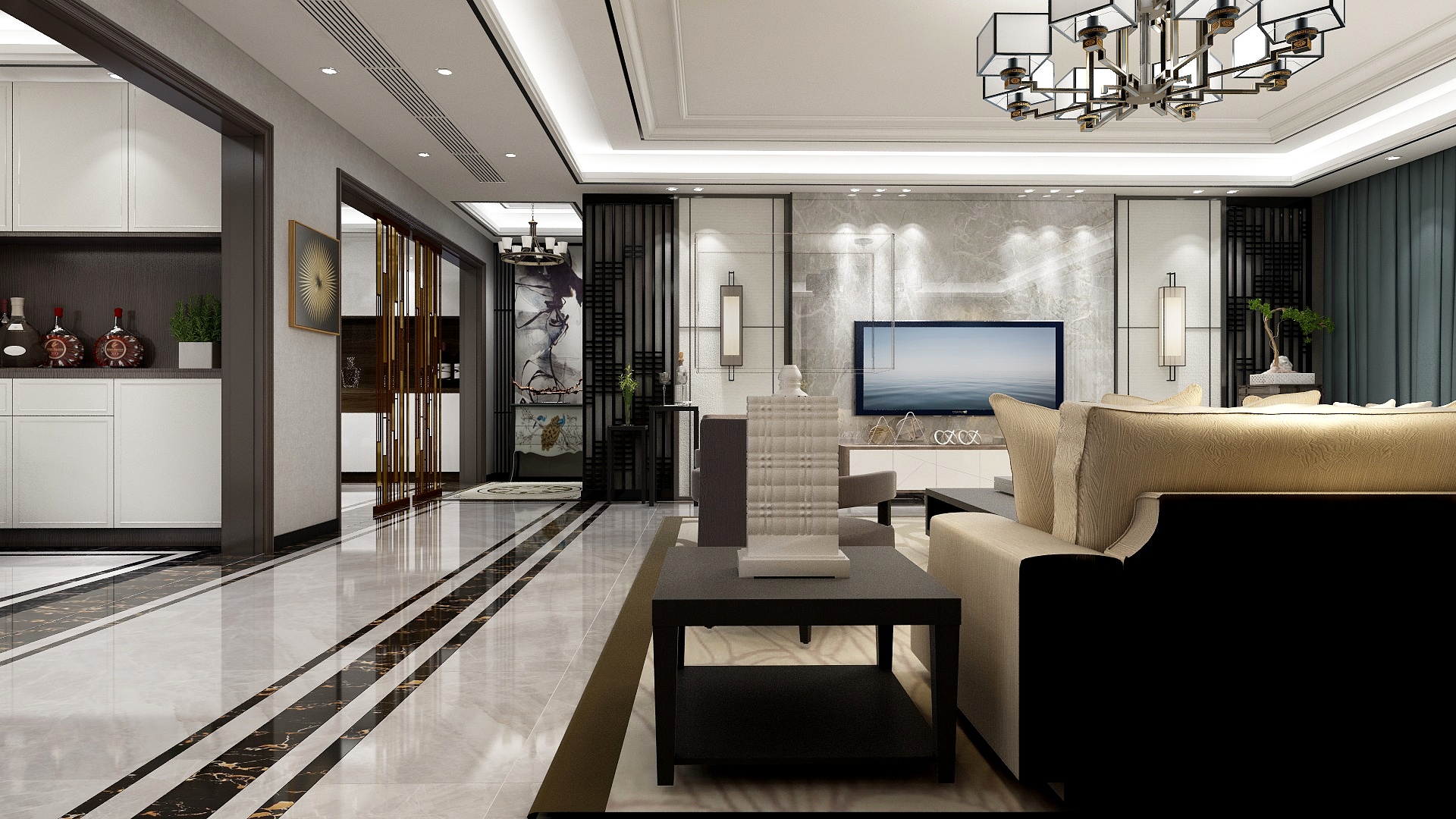 连云港设计施工-帝豪水榭花都-装修设计方案