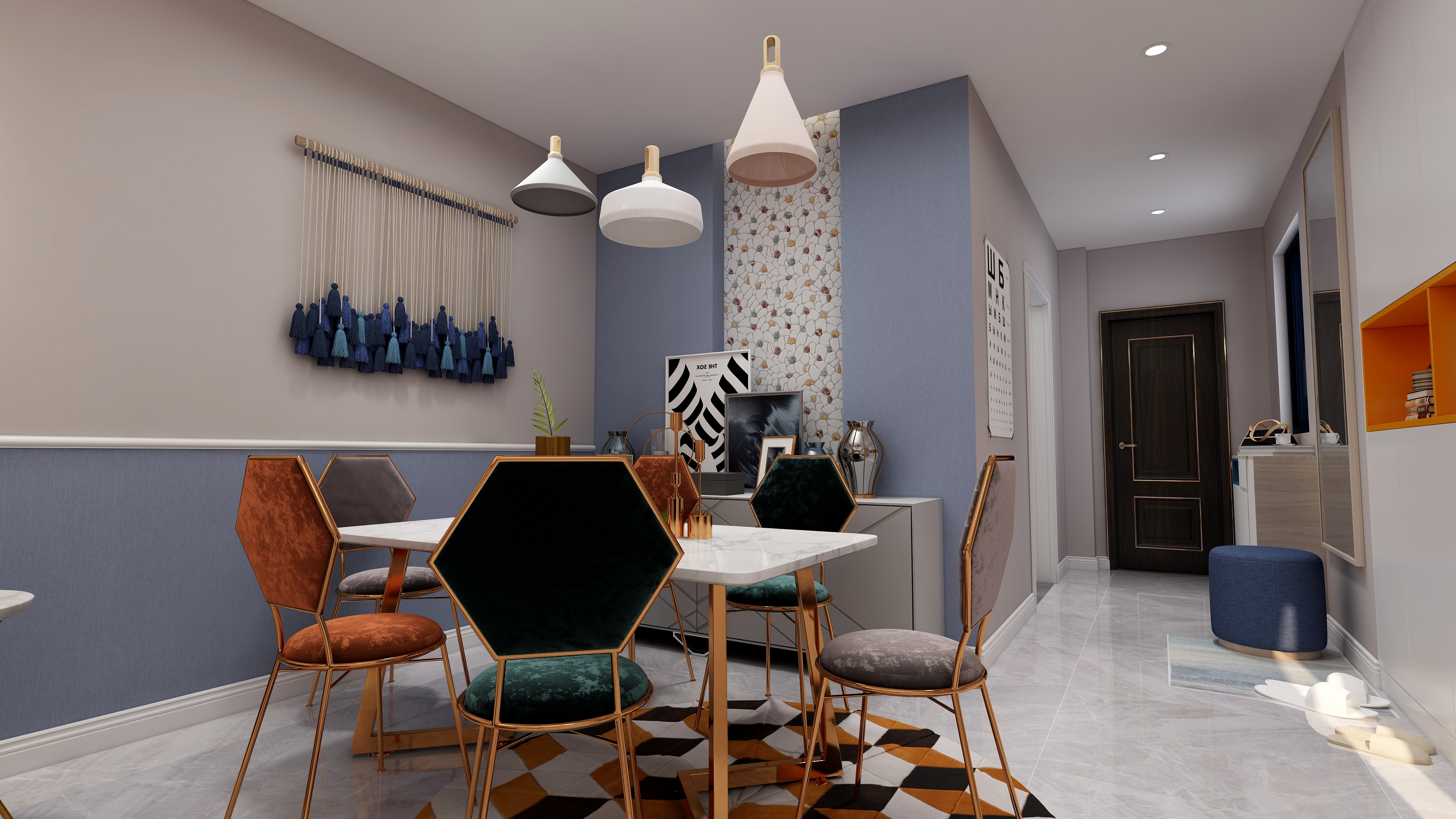 水木芸居设计-《沫染玉》一层客餐厅装修效果图第2张