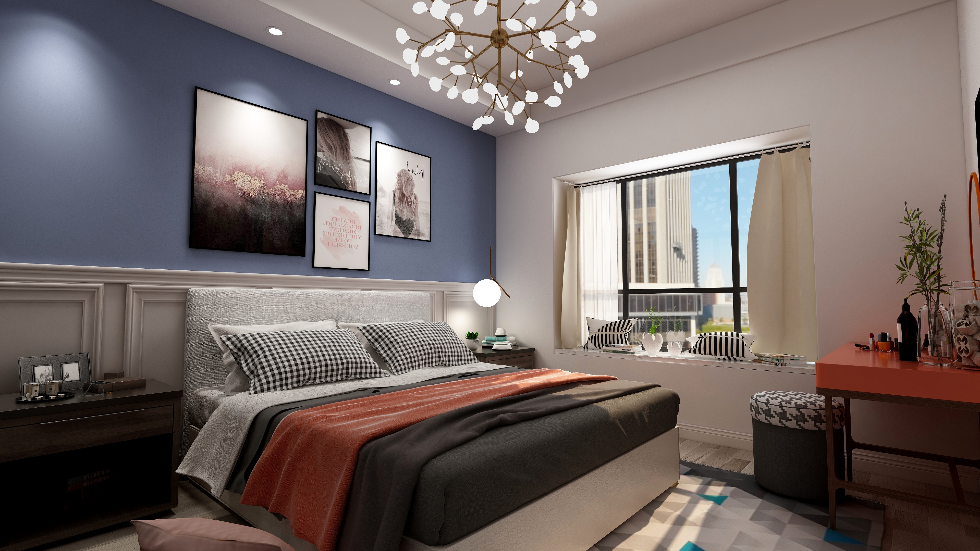 水木芸居设计-《沫染玉》一层主卧装修效果图第2张