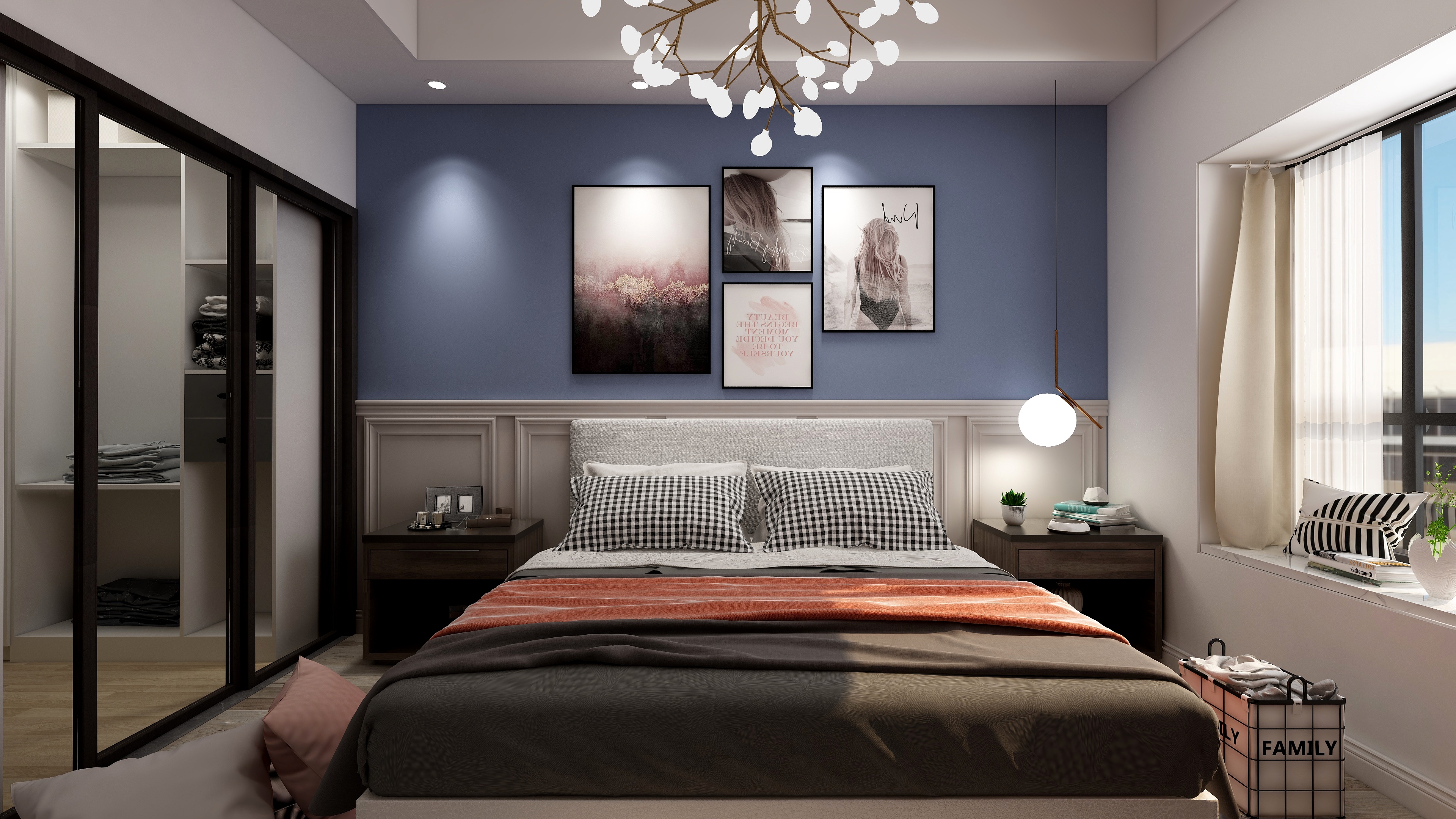 水木芸居设计-《沫染玉》一层主卧装修效果图第1张