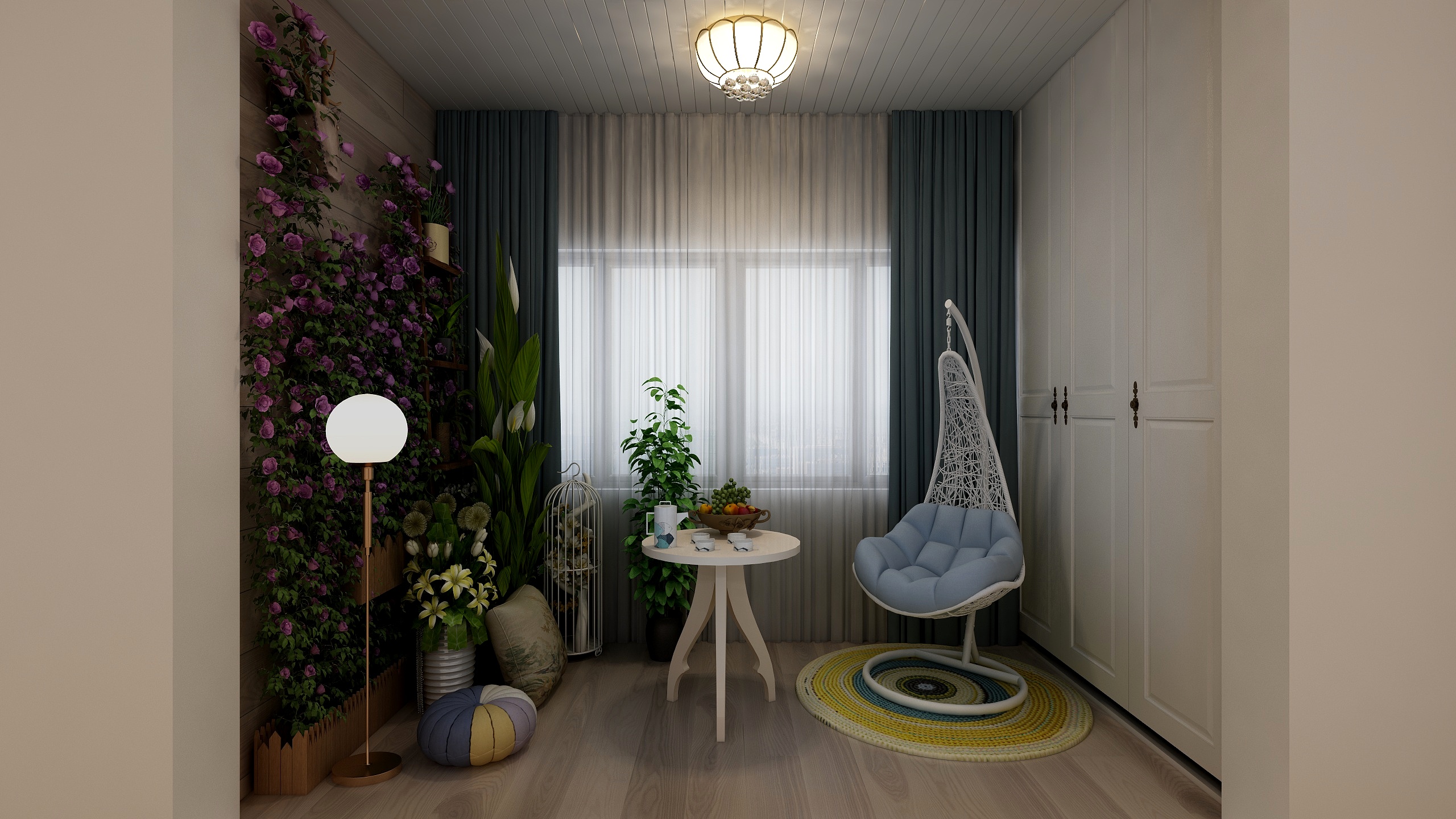 吕彩容-旷远洋湖18克拉112.00㎡二期10、11号栋A2户型3室3厅2卫1厨-装修设计方案